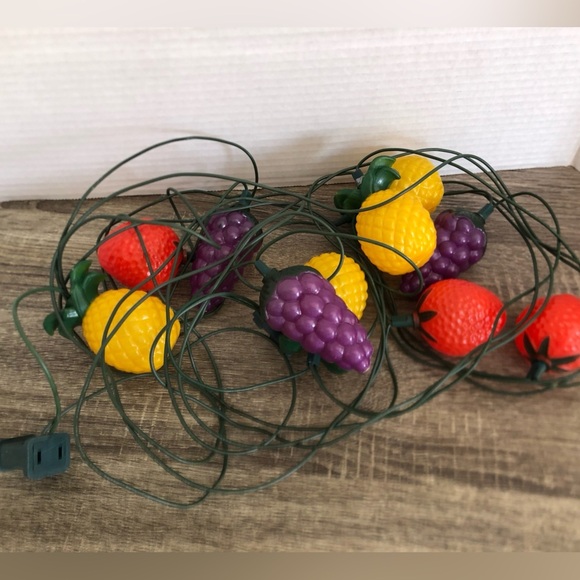 Vtg Alderbrook Blow Mold Fruit String Lights - Picture 4 of 16